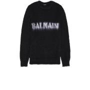 Balmain Stilfull Stickad Kollektion Black, Herr