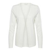 Kaffe Enkel Stickad Cardigan - Kafenia Astrid White, Dam