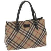 Burberry Vintage Pre-owned Canvas handvskor Beige, Dam