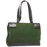 Prada Vintage Pre-owned Nylon totevskor Green, Dam