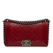 Chanel Vintage Pre-owned Laeder axelremsvskor Red, Dam