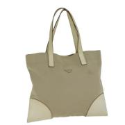 Prada Vintage Pre-owned Canvas totevskor Beige, Dam