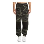 Emporio Armani EA7 Abstrakt Multifärgade Joggers med Dragsko Green, He...