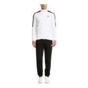 Emporio Armani EA7 Multifärgad Dragkedja Tracksuit med Logo White, Her...