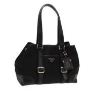 Prada Vintage Pre-owned Nylon totevskor Black, Dam