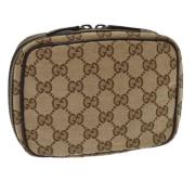 Gucci Vintage Pre-owned Canvas necessrer Beige, Dam