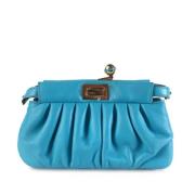 Fendi Vintage Pre-owned Laeder kuvertvskor Blue, Dam