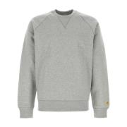 Carhartt Wip Grå Bomullsblandning Chase Sweatshirt Gray, Herr