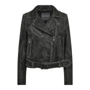 MOS MOSH Stilren Bikerjacka Skind Phantom Black, Dam