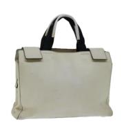 Prada Vintage Pre-owned Laeder handvskor Beige, Dam