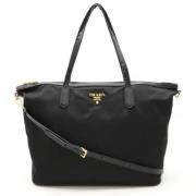 Prada Vintage Pre-owned Laeder totevskor Black, Dam