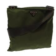 Prada Vintage Pre-owned Nylon prada-vskor Green, Dam