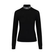 Iceberg Merino Mock-neck Sweater Black, Dam