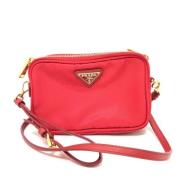 Prada Vintage Pre-owned Tyg prada-vskor Red, Dam