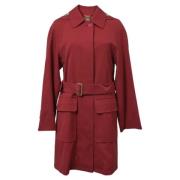 Burberry Vintage Pre-owned Bomull ytterklder Red, Dam