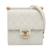 Chanel Vintage Pre-owned Laeder chanel-vskor White, Dam