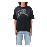 Amiri Vintage Svart T-shirt Oversized Crewneck Black, Herr