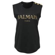 Balmain Pre-owned Pre-owned Bomull toppar Black, Dam