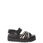 Dr. Martens Zebra Hair Sandaler Black, Dam