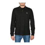 Lacoste Långärmad Bomullspolotröja Black, Herr