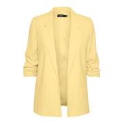 Soaked in Luxury Pale Banana Blazer Jacka Yellow, Dam