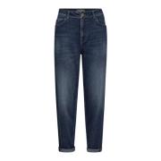 MOS MOSH Broderad Lily High-Waisted Blå Jeans Blue, Dam