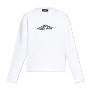 Dsquared2 Sweatshirt med logotyp White, Dam