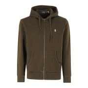 Ralph Lauren Loopback Hoodie med Full Zip Green, Herr