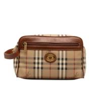 Burberry Vintage Pre-owned Laeder kuvertvskor Brown, Dam