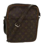 Louis Vuitton Vintage Pre-owned Canvas axelremsvskor Brown, Dam