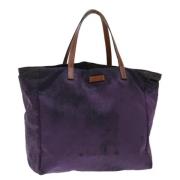 Gucci Vintage Pre-owned Nylon totevskor Purple, Dam