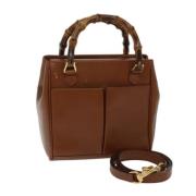 Gucci Vintage Pre-owned Laeder handvskor Brown, Dam