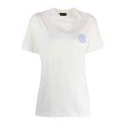 Joshua Sanders Smile Motif Bomull T-shirt White, Dam