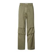 Rabens Saloner Veckade Alphas Byxor Burnt Olive Green, Dam