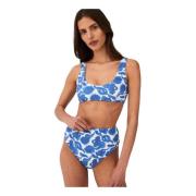 Undress Code Vintage High-Waisted Bikini Bottom Blue, Dam