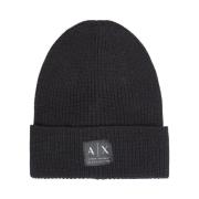 Armani Exchange Vinter Basic Hatt Svart Black, Dam