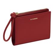 Jil Sander Liten dragkedja plånbok Red, Dam