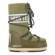 Moon Boot Khaki Icon High Nylon Stövlar Green, Dam