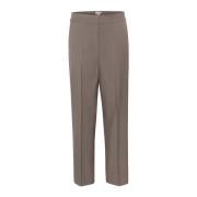 Soaked in Luxury Straight-leg Byxor Morel Melange Gray, Dam