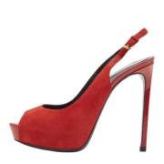 Yves Saint Laurent Vintage Pre-owned Mocka klackskor Red, Dam