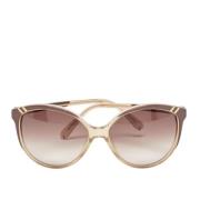 Chloé Pre-owned Pre-owned Acetat solglasgon Brown, Dam