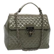 Chanel Vintage Pre-owned Canvas handvskor Gray, Dam