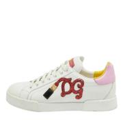 Dolce & Gabbana Pre-owned Pre-owned Laeder sneakers White, Dam