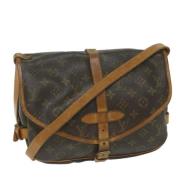 Louis Vuitton Vintage Pre-owned Canvas axelremsvskor Brown, Dam