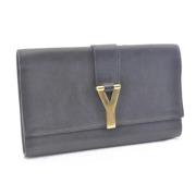 Yves Saint Laurent Vintage Pre-owned Laeder kuvertvskor Black, Dam