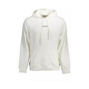 Guess Snygg hoodie med ikoniskt tryck White, Herr