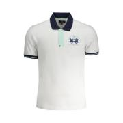 La Martina Slim Fit Polo Shirt med Kontrastdetaljer White, Herr