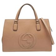 Gucci Vintage Pre-owned Laeder totevskor Beige, Dam