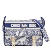 Dior Vintage Pre-owned Canvas handvskor Blue, Dam