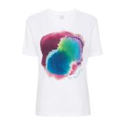 PS By Paul Smith Vit Tryckt Bomullst-shirt White, Dam